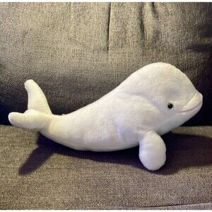 Wild Republic White Beluga Whale Plush Stuffed Animal Toy 16" Ocean Toy
